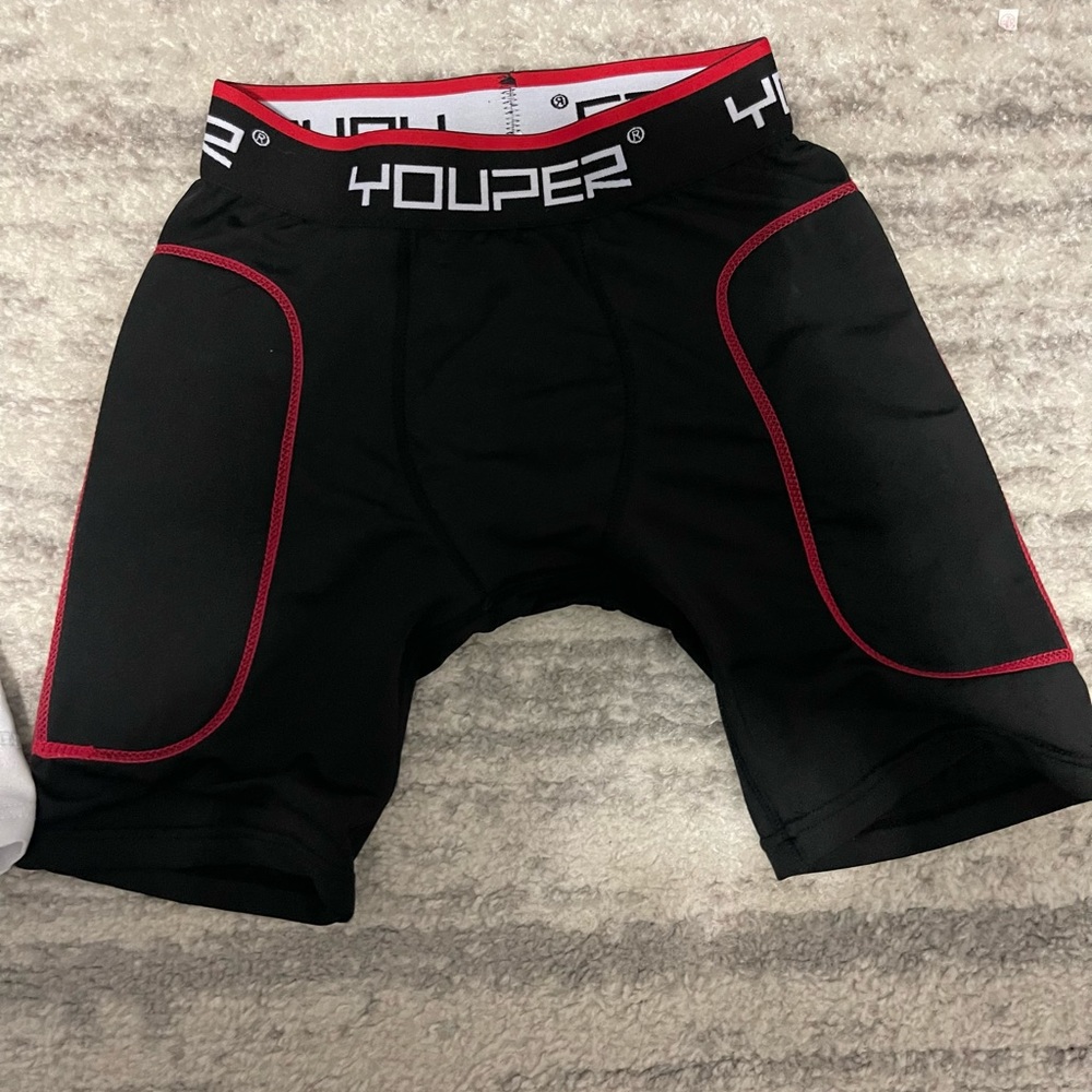 2 pair boys youper baseball/sport slide shorts
